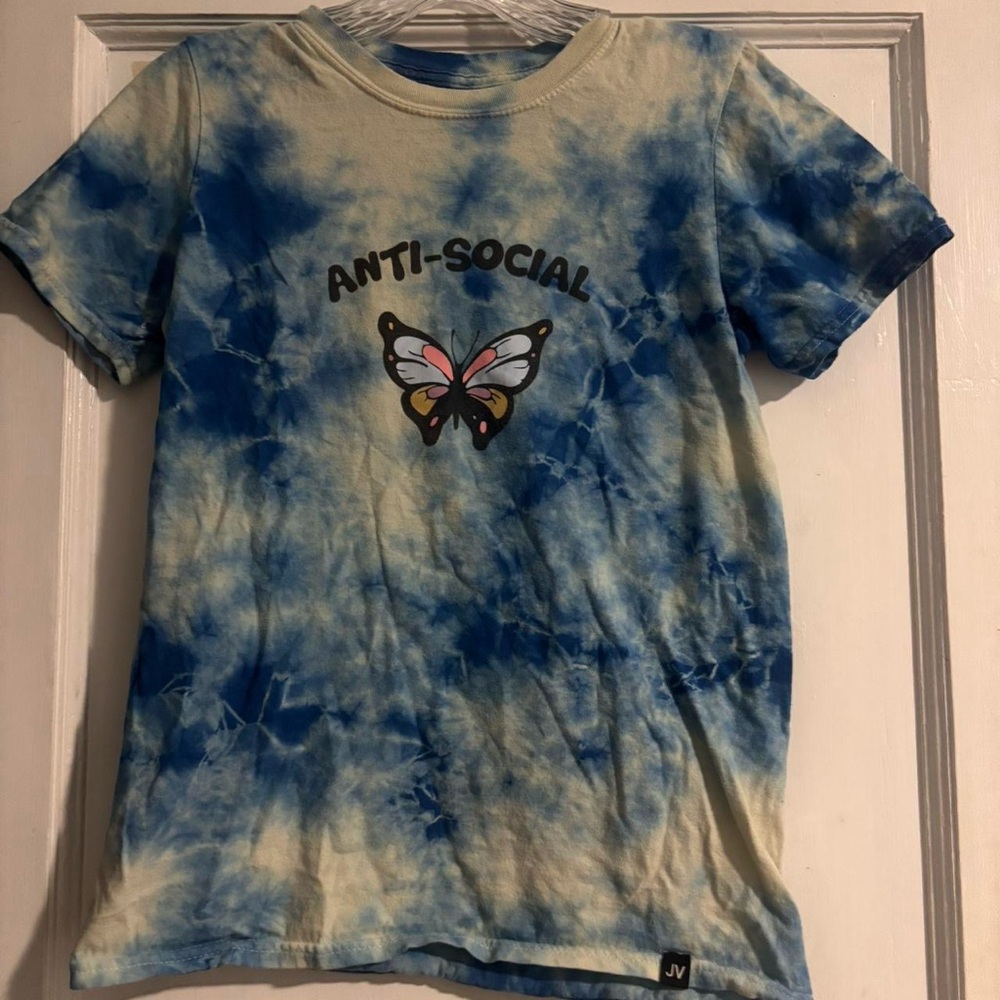 Jac Vanek Blue Tie-Dye Anti-Social Butterfly